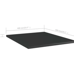 Hyllylevyt 8 kpl korkeakiilto musta 40x50x1,5 cm