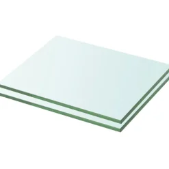 Hyllyt 2 kpl, kirkas lasi, 20x20 cm