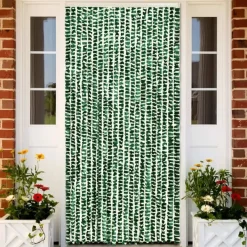 Hyönteisverho vihreä ja valkoinen 90x220 cm chenille