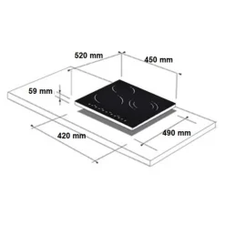Induktioliesitaso Schlosser BF57134BWH, 45cm, valkoinen