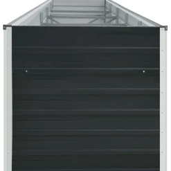 Istutuslaatikko galv. teräs 400x80x45 cm antrasiitti