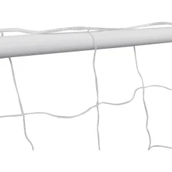 Jalkapallomaali verkolla, teräs, 182x61x122cm, valkoinen