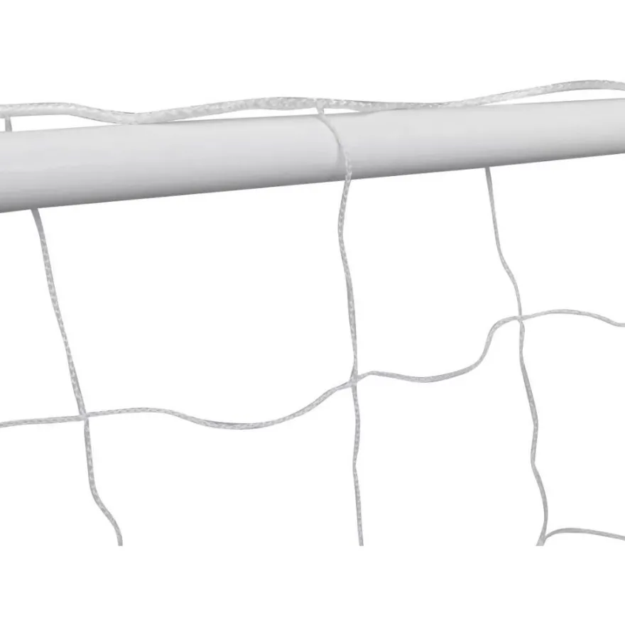 Jalkapallomaali verkolla, teräs, 182x61x122cm, valkoinen
