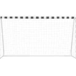 Jalkapallomaali, 300x160x90cm, metalli, musta/valkoinen