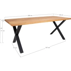 Jatkettava ruokapöytä House Nordic Montpellier, 200x95cm, ruskea