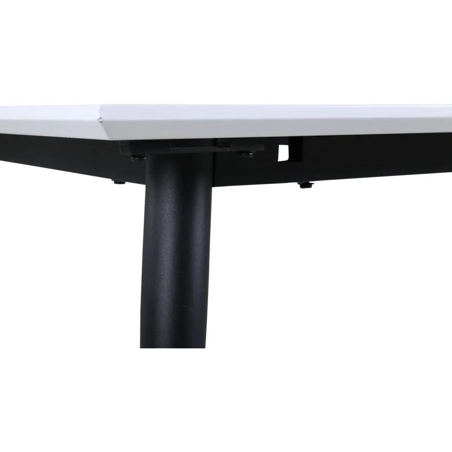 Jatkettava ruokapöytä Venture Home Jimmy, 150x90cm, valkoinen/musta