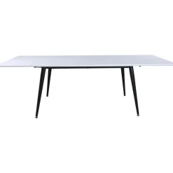 Jatkettava ruokapöytä Venture Home Jimmy, 150x90cm, valkoinen/musta