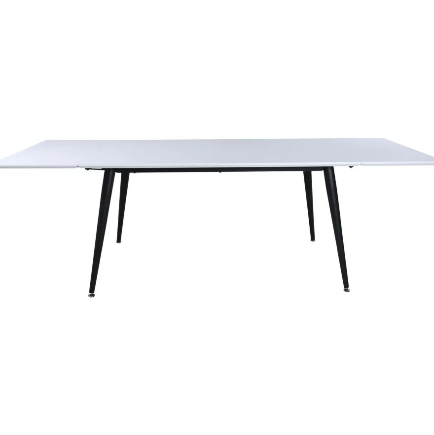 Jatkettava ruokapöytä Venture Home Jimmy, 150x90cm, valkoinen/musta