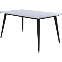 Jatkettava ruokapöytä Venture Home Jimmy, 150x90cm, valkoinen/musta