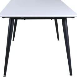 Jatkettava ruokapöytä Venture Home Jimmy, 150x90cm, valkoinen/musta