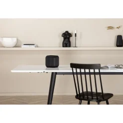 Jatkettava ruokapöytä Venture Home Jimmy, 150x90cm, valkoinen/musta