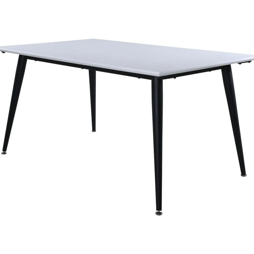 Jatkettava ruokapöytä Venture Home Jimmy, 150x90cm, valkoinen/musta