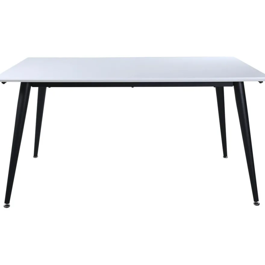 Jatkettava ruokapöytä Venture Home Jimmy, 150x90cm, valkoinen/musta