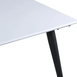 Jatkettava ruokapöytä Venture Home Jimmy, 150x90cm, valkoinen/musta