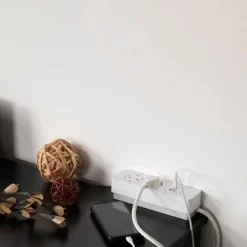 Jatkojohto Gelia 2+1+1 Kombi, 2m, 2-osainen + 1xUSB-A + 1xUSB-C, valkoinen/harmaa