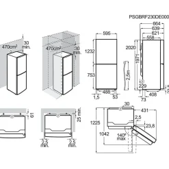 Jääkaappipakastin Electrolux Series 800 LNC8MC36B, 59.5cm, 363l, musta