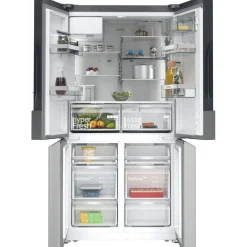 Jääkaappipakastin French Door Siemens iQ500 KF96IAPEA 90.5, 375/199 l, vesiautomaatti, jääpalakone, teräs