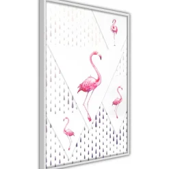 Juliste Artgeist Flamingo Family, kehyksillä, eri kokoja