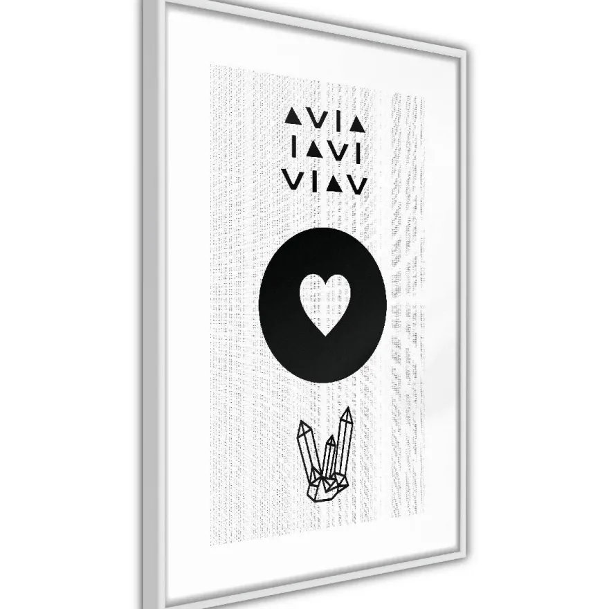 Juliste Artgeist Heart and Crystals, kehyksillä, eri kokoja