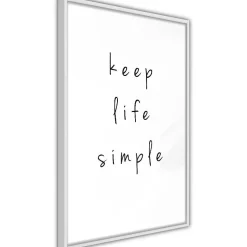 Juliste Artgeist Keep Life Simple, kehyksillä, eri kokoja