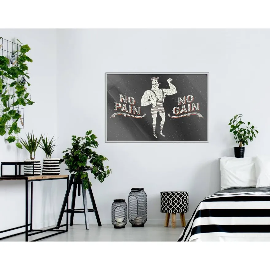 Juliste Artgeist No Pain No Gain, kehyksillä, eri kokoja