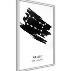 Juliste Artgeist Zodiac Signs: Gemini, kehyksillä, eri kokoja