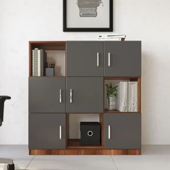 Kaapisto Linento Furniture VO7, tummanruskea/harmaa