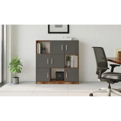 Kaapisto Linento Furniture VO7, tummanruskea/harmaa