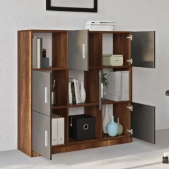Kaapisto Linento Furniture VO7, tummanruskea/harmaa