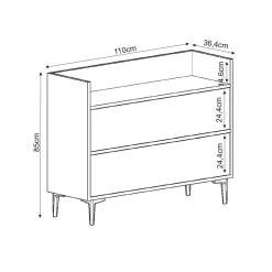 Kaappi Linento Furniture Gale, antrasiitti