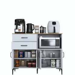 Kaappi Linento Furniture JE206-3898, 120x98.6cm, ruskea/valkoinen