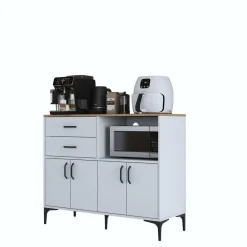 Kaappi Linento Furniture JE206-3898, 120x98.6cm, ruskea/valkoinen