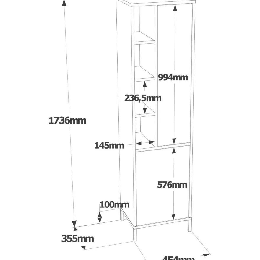 Kaappi Linento Furniture VI2, eri värejä