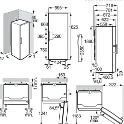 Kaappipakastin Electrolux Series 700 l,US7MD28W, 59.5cm, 278l, valkoinen
