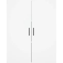 Kaappi valkoinen 69,5x34x180 cm tekninen puu (96027)