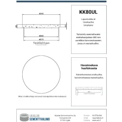 Kaivonkansi, ø 800 mm umpinainen, uroshuullos