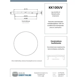 Kaivonkansi, umpinainen, ø 1000 mm, naarashuullos