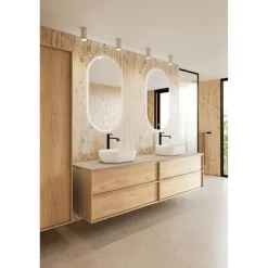 Kaksoisallaskaappi kahdella malja-altaalla Hietakari Casa H15, 1980x457 mm, eri vaihtoehtoja