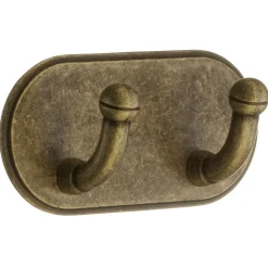 Kaksoiskoukku Beslagsboden 1121, tarrakiinnitys, antiikkimessinki