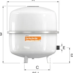 Kalvopaisunta-astia Flamco Flexcon Solar, 8bar, eri kokoja