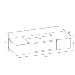 Kampauspöytä Linento Furniture Zakkum, antrasiitinharmaa