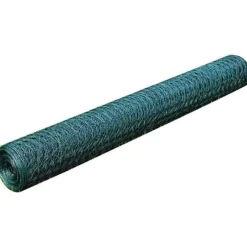 Kanaverkko, galvanoitu, PVC pinnoitteella, silmäkoko 13mm, 25x0.5m, vihreä