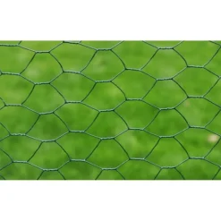 Kanaverkko, galvanoitu, PVC pinnoitteella, silmäkoko 13mm, 25x0.5m, vihreä