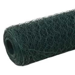 Kanaverkko, teräs, PVC pinnoitteella, silmäkoko 50mm, 25x1.2m, vihreä