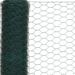 Kanaverkko, teräs, PVC pinnoitteella, silmäkoko 50mm, 25x1.2m, vihreä