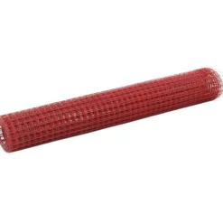 Kanaverkko 19x19mm, teräs, PVC pinnoitteella, 10x1m, punainen