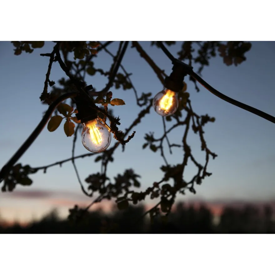 Kantakaapeli Star Trading LED-koristelampuille 10xE27-pidintä/pituus 7350mm Extra musta