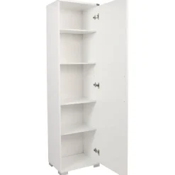 Kapea kaappi Linento Furniture ADR-405-PP-1, 45x169cm, valkoinen