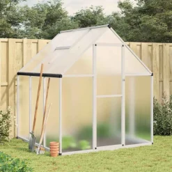 Kasvihuone pohjarungolla, alumiini, eri kokoja ja värejä (33965)