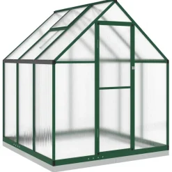 Kasvihuone pohjarungolla, alumiini, eri kokoja ja värejä (33965)